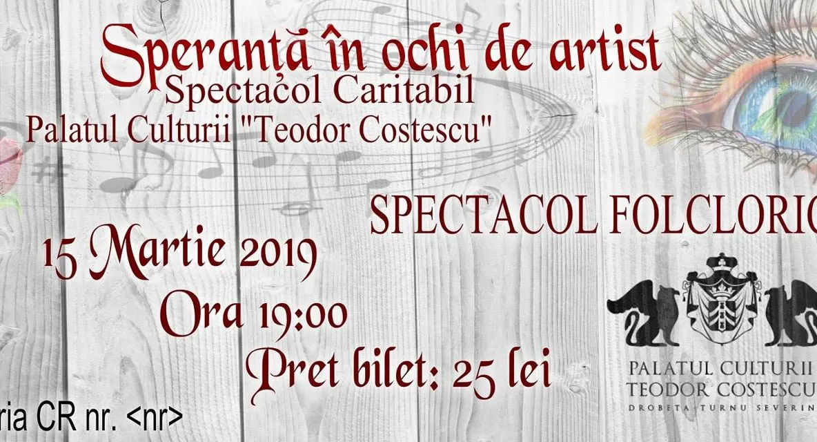 Spectacol caritabil pentru un elev de la Liceul de Arte "I.Șt.Paulian"