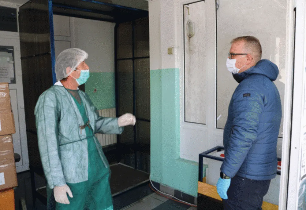 Tunel de decontaminare, obținut printr-o donație la Spitalul Județean Mehedinți 