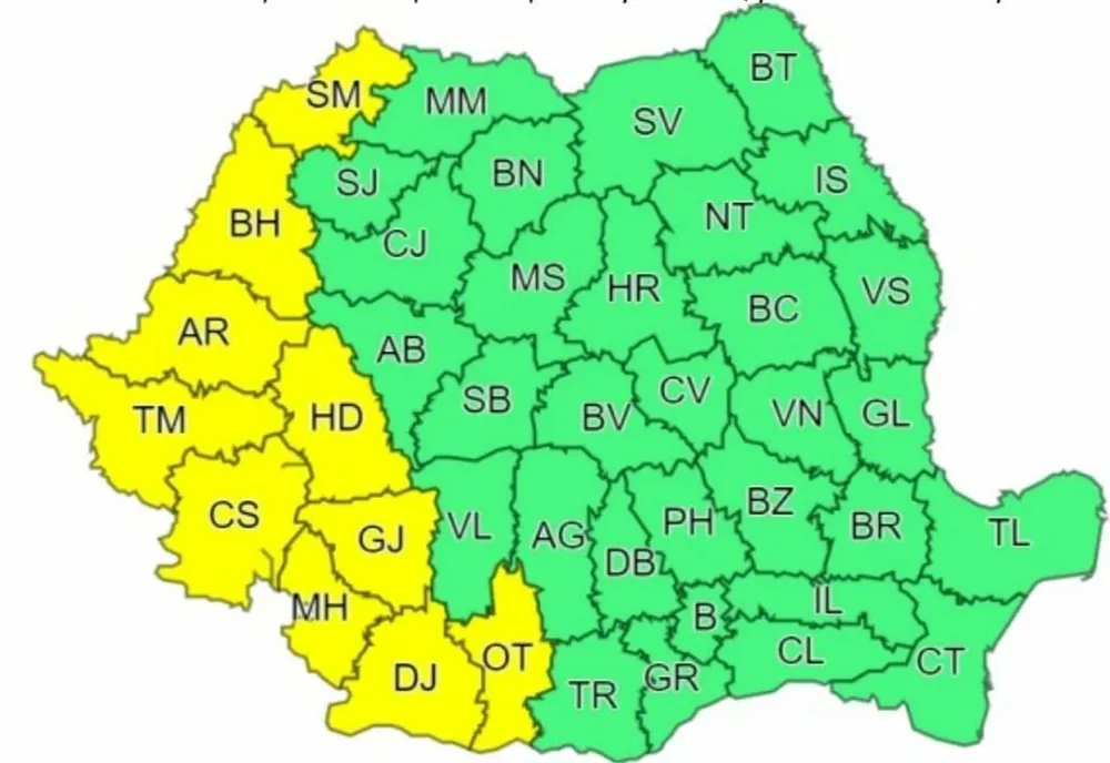 COD GALBEN de caniculă în Mehedinți