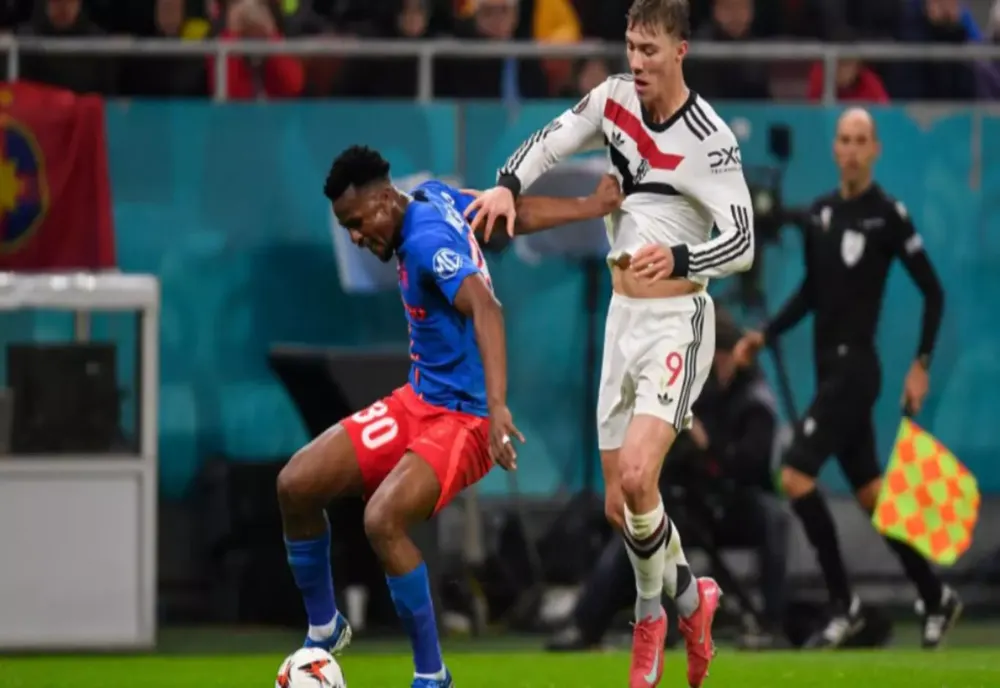 FCSB, ÎNVINSĂ DE MANCHESTER UNITED CU SCORUL DE 2-0