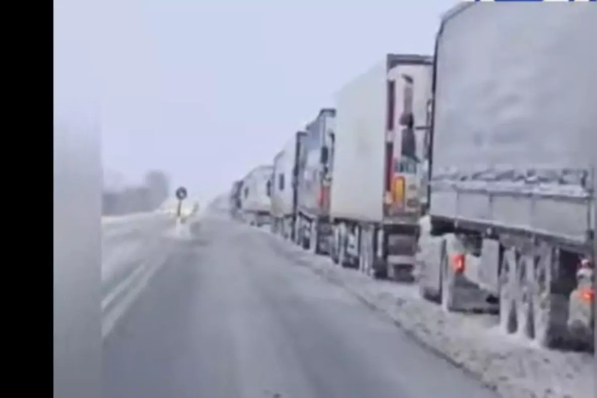 Trafic de coșmar spre Vama Giurgiu. Coloana de vehicule de pe DN5 măsoară 14 kilometri 