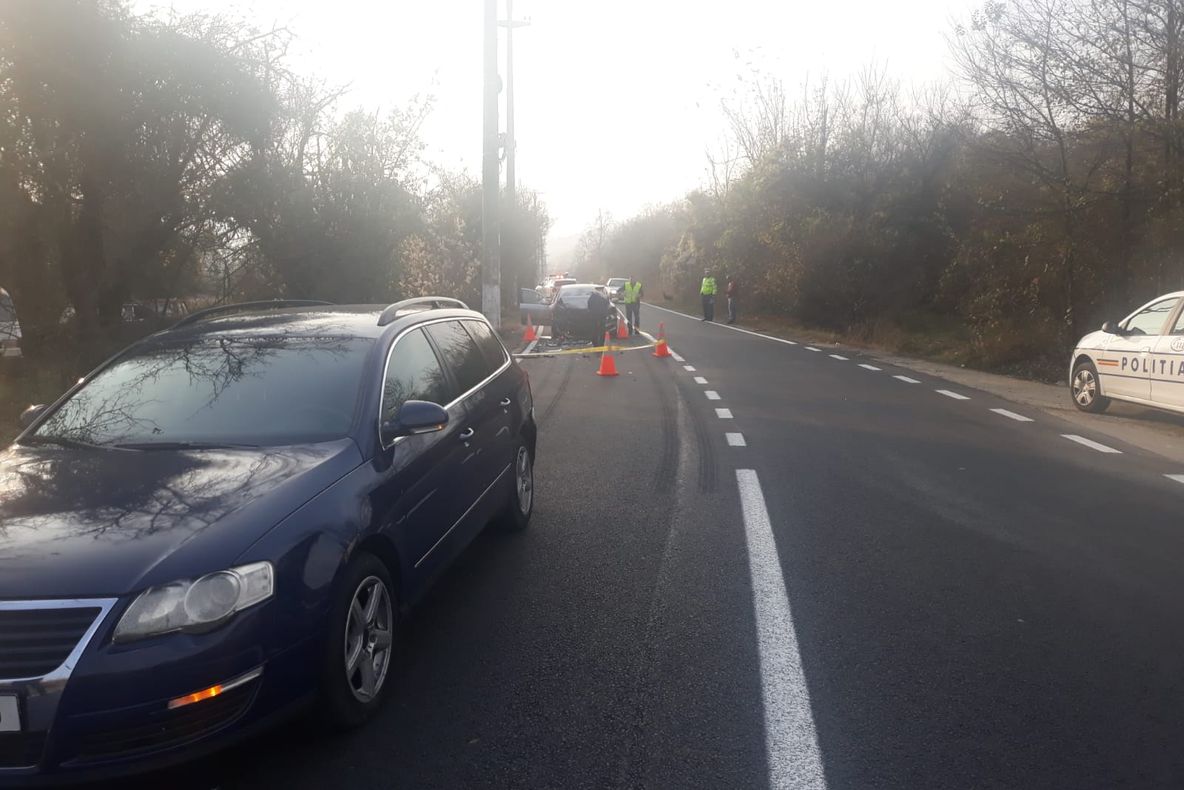 Accident pe drumul dintre Eșelnița și Orșova, cu trei victime