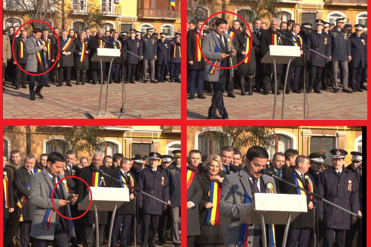 PATRIOTISM DE DEPUTAT: DISCURS DE ZIUA NAȚIONALĂ, CITIT DE PE TELEFON