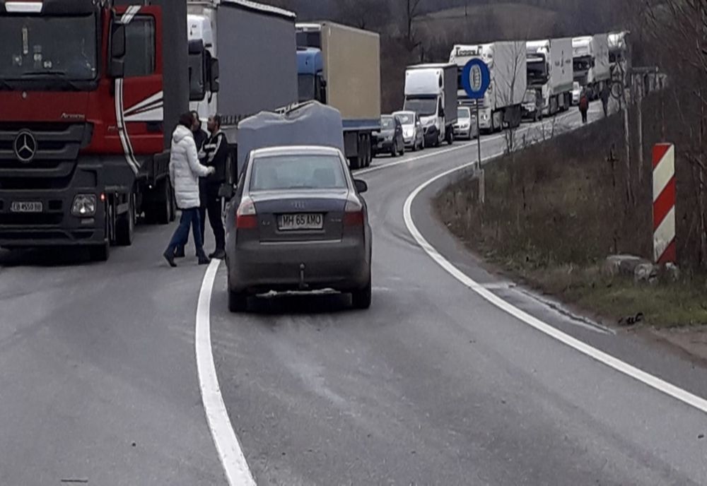 Accident pe DN6, la ieșirea din Orșova spre Băile Herculane