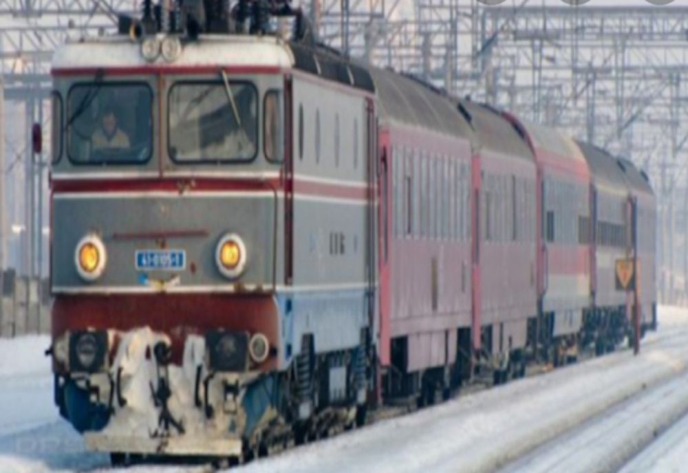 Tren de marfă blocat pe șine. Circulație feroviară oprită