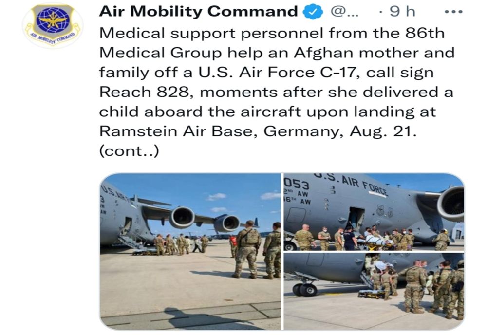 O refugiată afgană a născut în avionul ajuns pe o bază germană