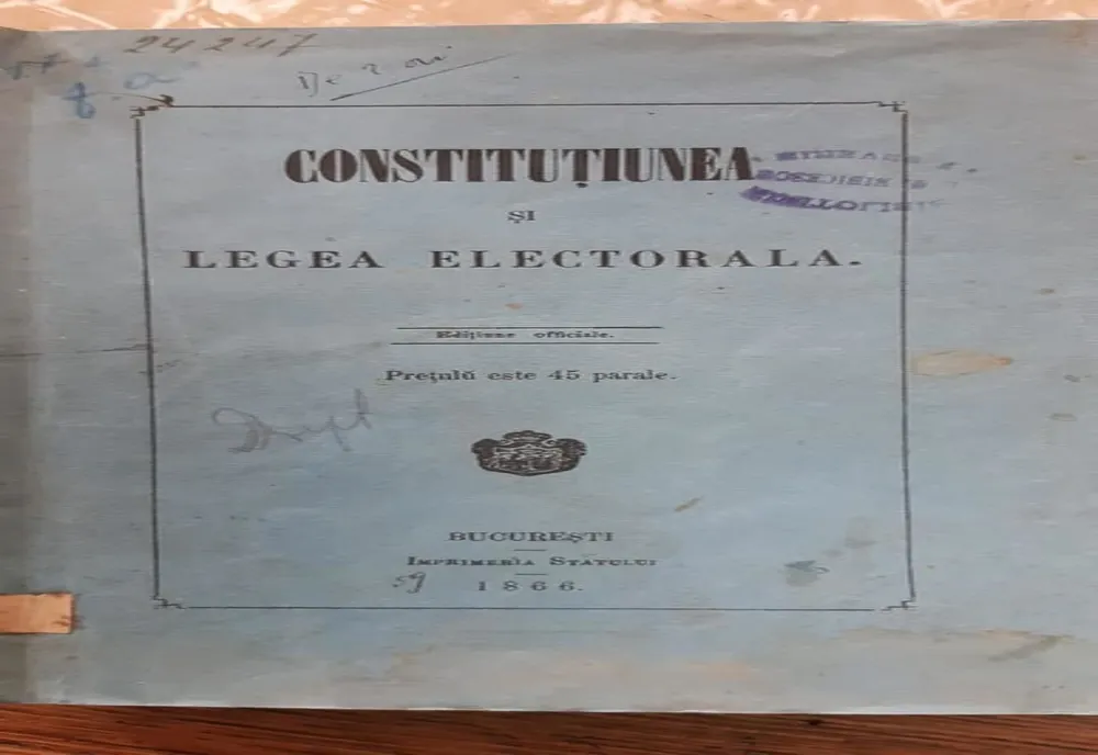 Prima Constituție a României, în colecția Bibliotecii Județene