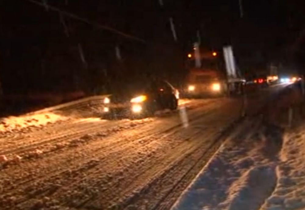 A căzut prima ninsoare în Mehedinți