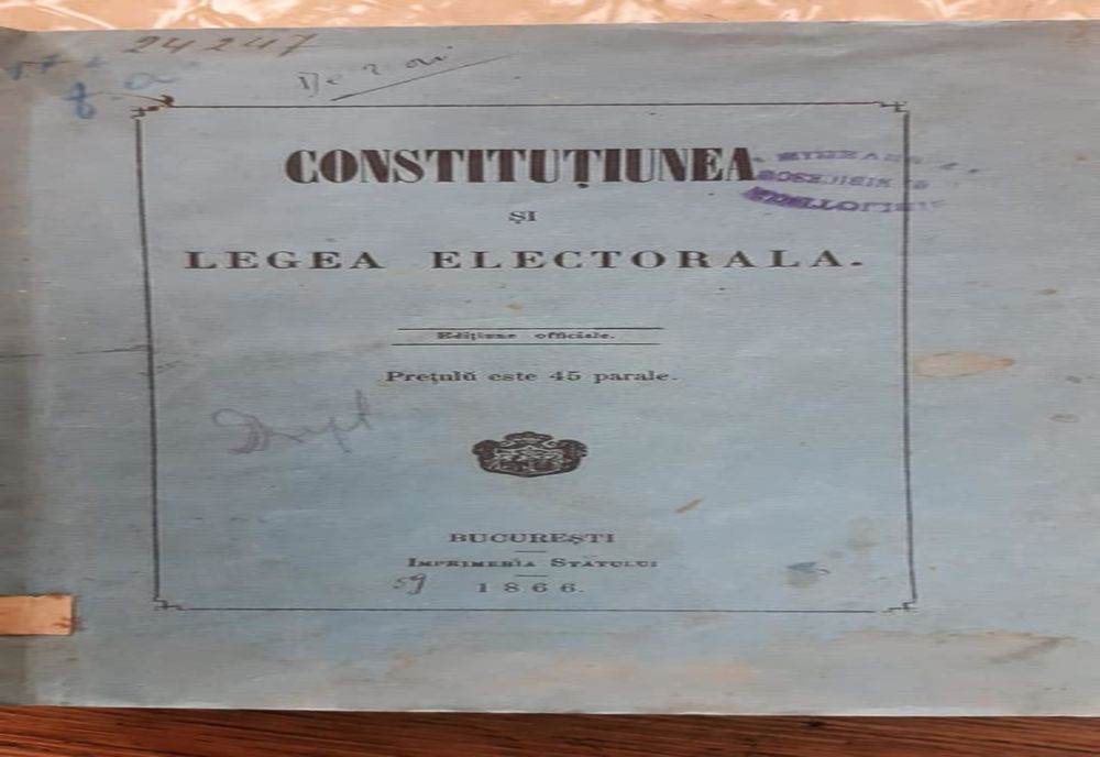 Prima Constituție a României, în colecția Bibliotecii Județene 