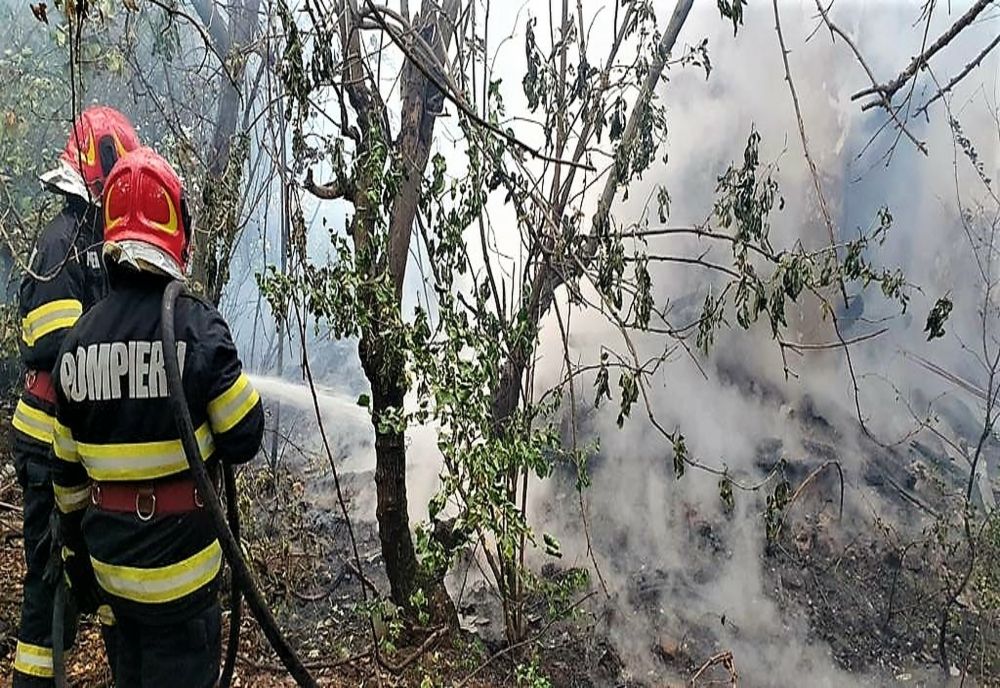 O pensiune din comuna Gruia, Mehedinți, a fost cuprinsă de flăcări