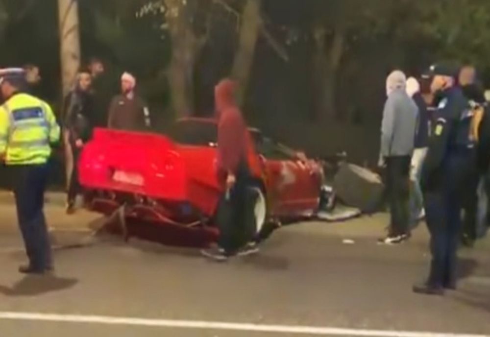 Mașina de lux a unui Tik Toker, avariată într-un incident rutier