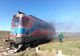 Locomotiva unui tren a fost cuprinsă de flăcări, pe raza localității Domașnea